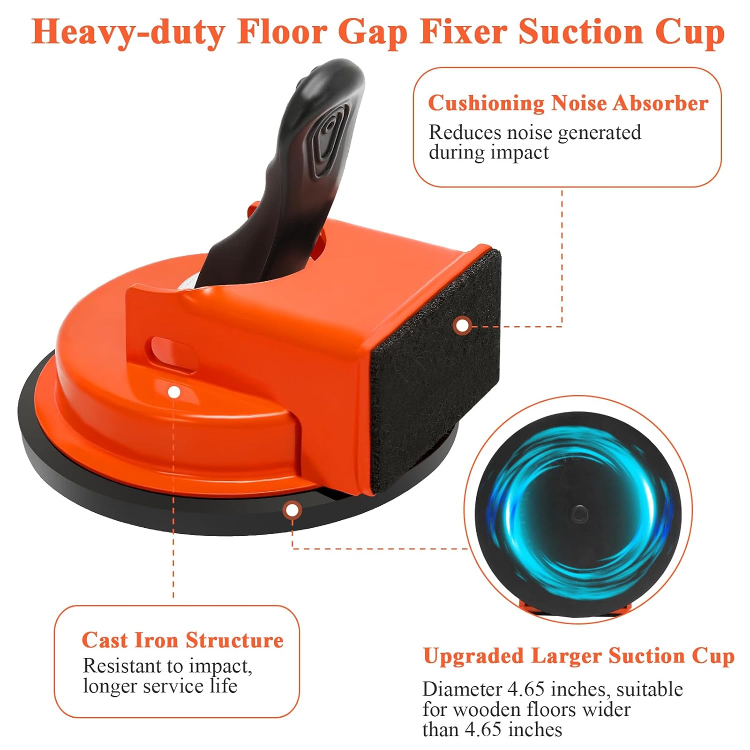 Floor Gap Fixer Tool Kit With Rubber Mallet & 10 Reusable Sticky Pads& Knee Pad,Suction Cup Laminate/Vinyl Flooring Tool For Fix Gaps,Heavy Duty Floor Gap Repair Kit For Vinyl Plank Hardwood Floor​